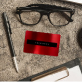 Ruby Red Wine Metallischer Schwarzer Sommelier Sty Visitenkarte