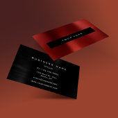 Ruby Red Wine Metallischer Schwarzer Sommelier Sty Visitenkarte