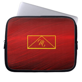 Ruby Red & Yellow Monogram Laptop Laptopschutzhülle