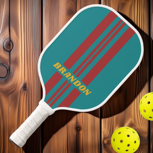 Ruby Reef Kundgebung Streifen mit Namen Pickleball Schläger