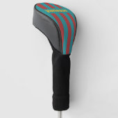 Ruby Reef Pin Streifen mit Namen Golf Headcover (angewinkelt)