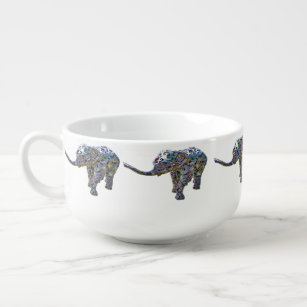 Ruby Rock Art Elephant Soup Mug Große Suppentasse