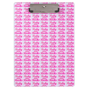 Ruby Rocks Design SWEET PINK Klemmbrett