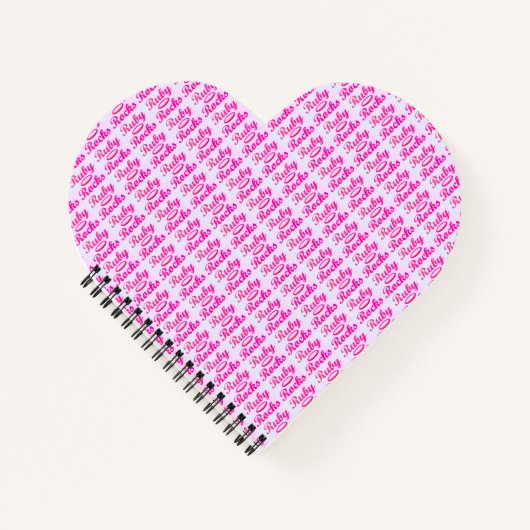 Ruby Rocks Design SWEET PINK Notizblock (Vorderseite)