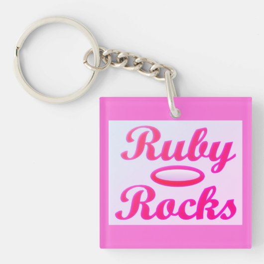 Ruby Rocks Design SWEET PINK Schlüsselanhänger (Vorderseite)