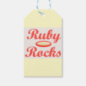 Ruby Rocks entwerfen Rot und Melasse Geschenkanhänger (Vorderseite)