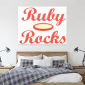 Ruby Rocks entwerfen Rot und Melasse Leinwanddruck (Insitu (Schlafzimmer))