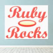Ruby Rocks entwerfen Rot und Melasse Leinwanddruck (Insitu (Holzboden))