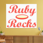 Ruby Rocks entwerfen Rot und Melasse Leinwanddruck (Insitu (Wohnzimmer))