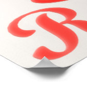 Ruby Rocks entwerfen Rot und Melasse Poster (Ecke)