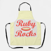 Ruby Rocks entwerfen Rot und Melasse Schürze (Vorderseite)