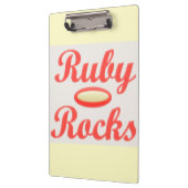 RUBY ROCKS RED AND CREAM CLIPBOARD KLEMMBRETT (Links)