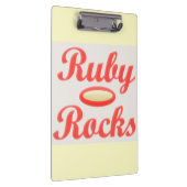 RUBY ROCKS RED AND CREAM CLIPBOARD KLEMMBRETT (Rechts)