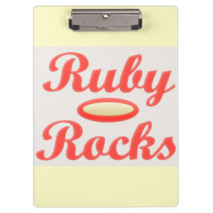 RUBY ROCKS RED AND CREAM CLIPBOARD KLEMMBRETT