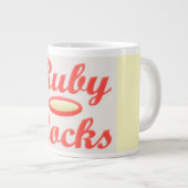 RUBY ROCKS RED AND CREAM KAFFEE TASSE (Vorderseite Rechts)
