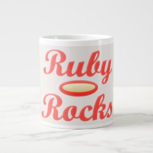 RUBY ROCKS RED AND CREAM KAFFEE TASSE