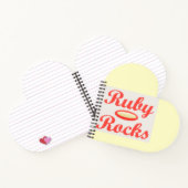 RUBY ROCKS RED AND CREAM NOTEPAD NOTIZBLOCK (Innenseite)