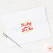 RUBY ROCKS RED AND CREAM STICKER (Umschlag)