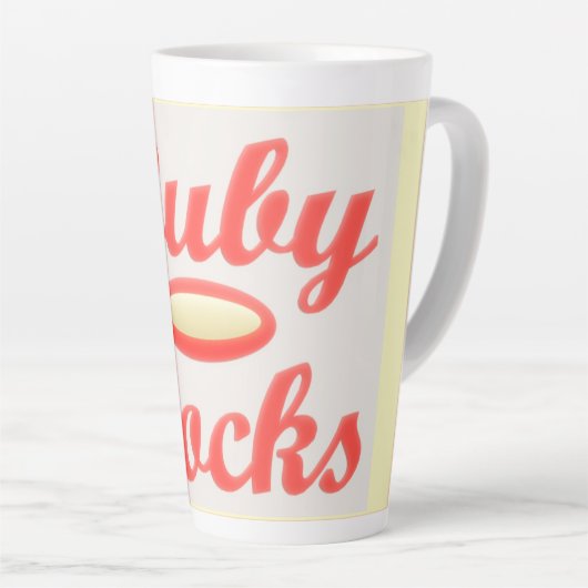 RUBY ROCKS ROT UND KAFFEE TASSE GROSS (Rechte Ecke)