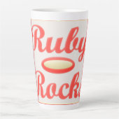 RUBY ROCKS ROT UND KAFFEE TASSE GROSS (Vorderseite)
