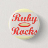 RUBY ROCKS ROTE UND CREAM-Taste Button (Vorderseite)