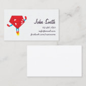 Ruby Ror Rails Coder Programmer Visitenkarte (Vorne/Hinten)