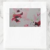 Ruby, rosa und Limone abstrakte Blume Spray Rechteckiger Aufkleber (Tasche)
