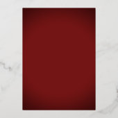 Ruby Rose Mis Quince Red Silver Quinceanera Folieneinladung (Rückseite)