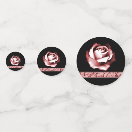 Ruby Rose Polterabend Table Confetti Konfetti (Rückseiten)