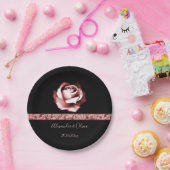 Ruby Rose Wedding Paper Plate Pappteller (Party)