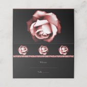 Ruby Rose Wedding Reception Platzkarte (Außenseite Aufgefaltet)