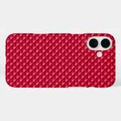 Ruby Rot, Emaille-Look, gepolstertes Gitter Case-Mate iPhone Hülle (Rückseite (Horizontal))