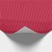 Ruby Rot, Emaille-Look, gepolstertes Gitter Geschenkpapier (Ecke)