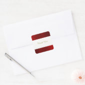 Ruby-Rot-Fauxglitter-Dankeschön Quadratischer Aufkleber (Umschlag)