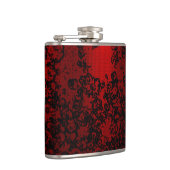 Ruby rot schwarz stilvoll floral vibranly elegant flachmann (Rechts)