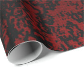 Ruby rot schwarz stilvoll floral vibranly elegant geschenkpapier (Rolleneckpunkt)