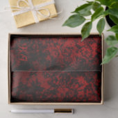 Ruby rot schwarz stilvoll floral vibranly elegant seidenpapier (Geschenk)