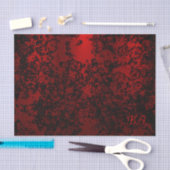 Ruby rot schwarz stilvoll floral vibranly elegant seidenpapier (Handwerk)