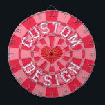 Ruby Rot und Rosa Farbe, Rotes Herz mit weißem Tex Dartscheibe<br><div class="desc">Ruby Red and Pink Color Hintergrund,  Red Heart Design und White Text Dartboard - Personalisieren Sie benutzerdefinierten Top und Bottom Text nach Ihren Wünschen!</div>