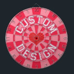 Ruby Rot und Rosa Farbe, Rotes Herz mit weißem Tex Dartscheibe<br><div class="desc">Ruby Red and Pink Color Hintergrund,  Red Heart Design und White Text Dartboard - Personalisieren Sie benutzerdefinierten Top und Bottom Text nach Ihren Wünschen!</div>