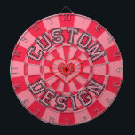 Ruby Rot und Rosa Herz mit Ihrem benutzerdefiniert Dartscheibe<br><div class="desc">Ruby Red and Pink Heart Design und Pink mit schwarz umrissenem Text Dartboard - Personalisieren Sie benutzerdefinierten Top- und Untertext nach Ihren Wünschen!</div>
