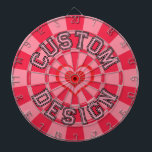 Ruby Rot und Rosa Herz mit Ihrem benutzerdefiniert Dartscheibe<br><div class="desc">Ruby Red and Pink Heart Design und Pink mit schwarz umrissenem Text Dartboard - Personalisieren Sie benutzerdefinierten Top- und Untertext nach Ihren Wünschen!</div>