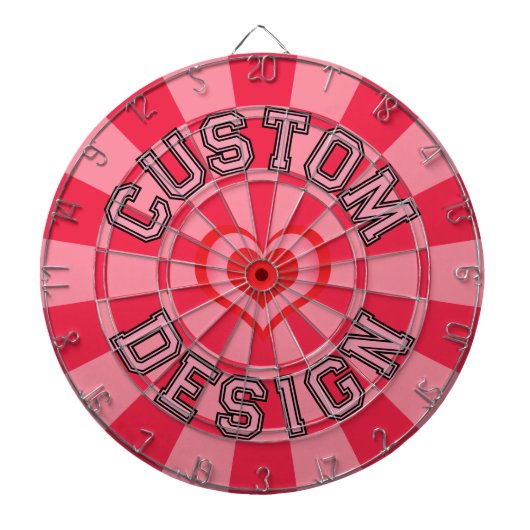 Ruby Rot und Rosa Herz mit Ihrem benutzerdefiniert Dartscheibe (vorne)