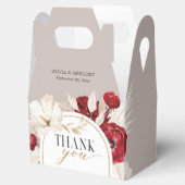 Ruby Rot-Weiß Blumen Hochzeit danke Geschenkschachtel (Geöffnet)