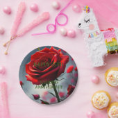 Ruby Rote Rose 25. Pappteller (Party)