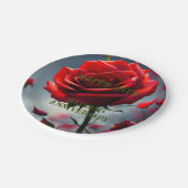 Ruby Rote Rose 25. Pappteller (Schrägansicht)