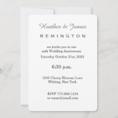 Ruby Rote Rose A02D zum 15. Hochzeitstag Einladung (Rückseite)