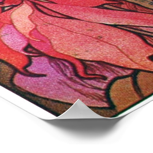 Ruby Rote Rose Goddess Poster (Ecke)