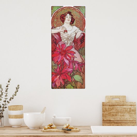 Ruby Rote Rose Goddess Poster (Küche)