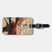 Ruby-Rote Rose mit weißen Akzenten Gepäckanhänger (Vorderseite horizontal)